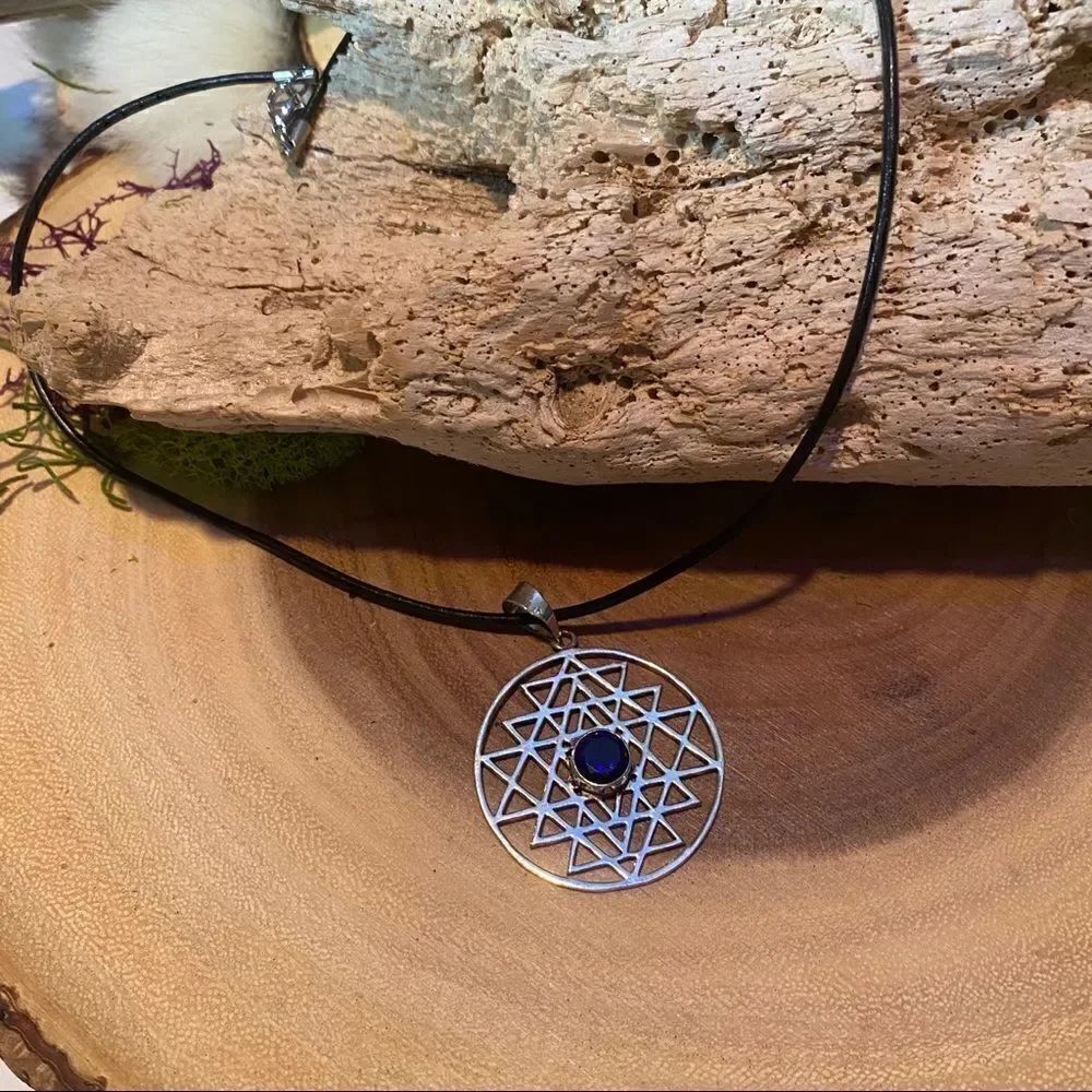 Handmade Ethnic amethyst pendant necklace